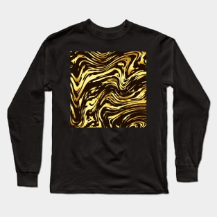 Shiny golden marble texture Long Sleeve T-Shirt